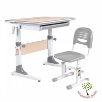 Комплект  парта Anatomica Smart-10+стул Lux 01 клен/серый